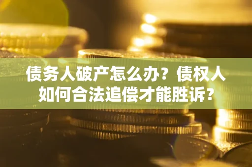 武汉债务人破产怎么办？债权人如何合法追偿才能胜诉？